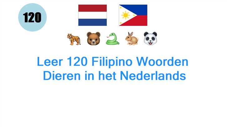 Leer 120 Filipino Woorden: Dieren in het Nederlands
